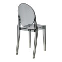 PRZEZROCZYSTE SZARE KRZESŁO, DYMIONE, DO KUCHNI, DO JADALNI, DO OGRODU