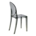 PRZEZROCZYSTE SZARE KRZESŁO, DYMIONE, DO KUCHNI, DO JADALNI, DO OGRODU
