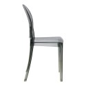 PRZEZROCZYSTE SZARE KRZESŁO, DYMIONE, DO KUCHNI, DO JADALNI, DO OGRODU