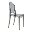 PRZEZROCZYSTE SZARE KRZESŁO, DYMIONE, DO KUCHNI, DO JADALNI, DO OGRODU