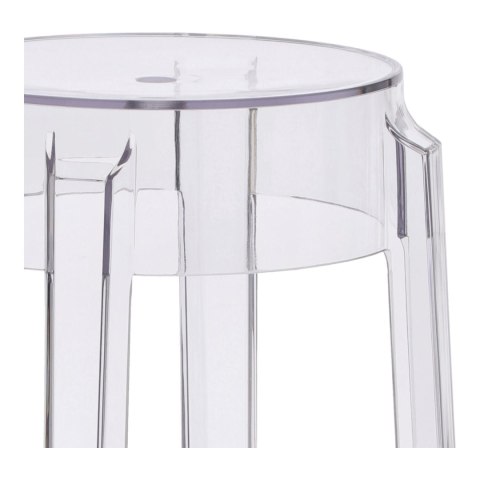 PRZEZROCZYSTY HOKER DO KUCHNI, 75 CM, OKRĄGŁY, DO WYSPY, TRANSPARENTNY