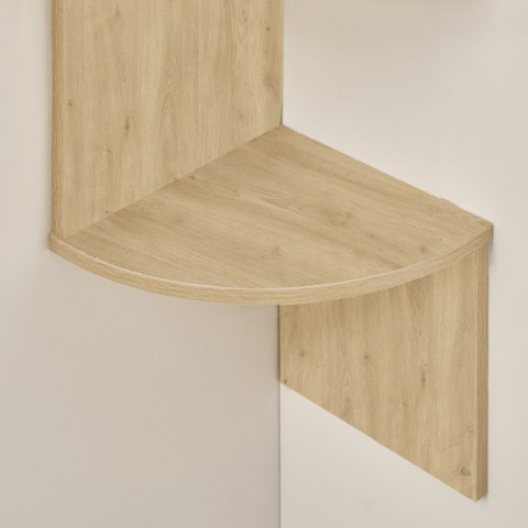 REGAŁ NAROŻNY ANGOLO, SZAFKA NA KSIĄŻKI, 5 PÓŁEK, DĄB ARTISAN, LOFT, SALONU