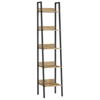REGAŁ AURORA, NA KSIĄŻKI, PÓŁKA, BIAŁY, BIUROWY, DO SALONU, LOFT, 5 PÓŁEK