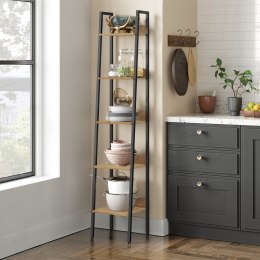 REGAŁ AURORA, NA KSIĄŻKI, PÓŁKA, BIAŁY, BIUROWY, DO SALONU, LOFT, 5 PÓŁEK