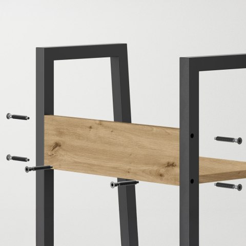 REGAŁ AURORA, NA KSIĄŻKI, PÓŁKA, BIAŁY, BIUROWY, DO SALONU, LOFT, 5 PÓŁEK