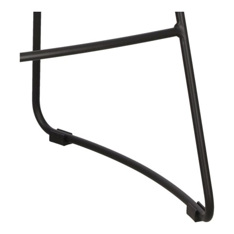 STOŁEK BAROWY LOFT, METALOWY HOKER, DREWNO, CZARNY, DO KUCHNI, DO WYSPY