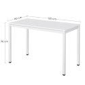 Stół TESSA 120cm x 60cm - biały / białe nogi