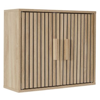 SZAFKA WISZĄCA LAMELLA, NAD PRALKĘ, ŁAZIENKOWA, DĄB, FRONT LAMELE, MDF