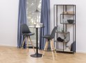 CZARNY STÓŁ BAROWY IBIZA, INDUSTRIALNY, METALOWY, LOFT, OKRĄGŁY