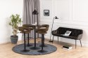 CZARNY STÓŁ BAROWY IBIZA, INDUSTRIALNY, METALOWY, LOFT, OKRĄGŁY