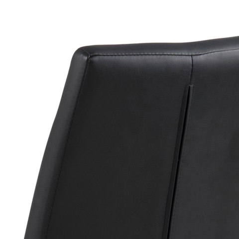 ELEGANCKIE KRZESŁO DO JADALNI, CZARNE, CHROM, DO KUCHNI, DO JADALNI