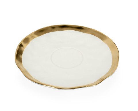 FILIŻANKI KARE AURELIA, KOMPLET 4 SZT, BIAŁO-ZŁOTE, PORCELANA, 200ML, BELL