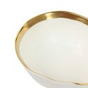 MISKI, KOMPLET 4 SZT, AURELIA KARE, 15CM, BIAŁO-ZŁOTE, PORCELANA, SALATERKI