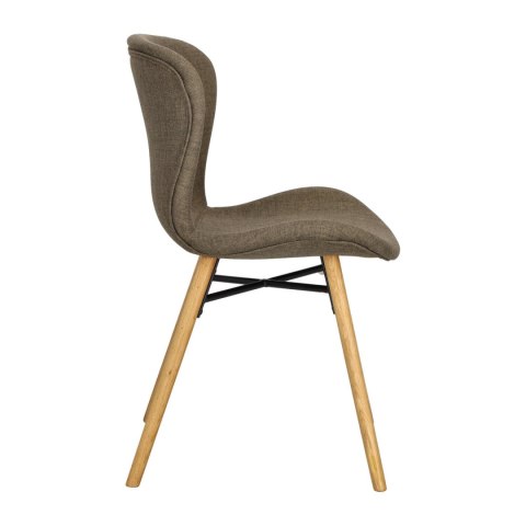 KRZESŁO DĘBOWE BRETANIA, BAWEŁNA, SZARE, SALON, DO KUCHNI, DO JADALNI