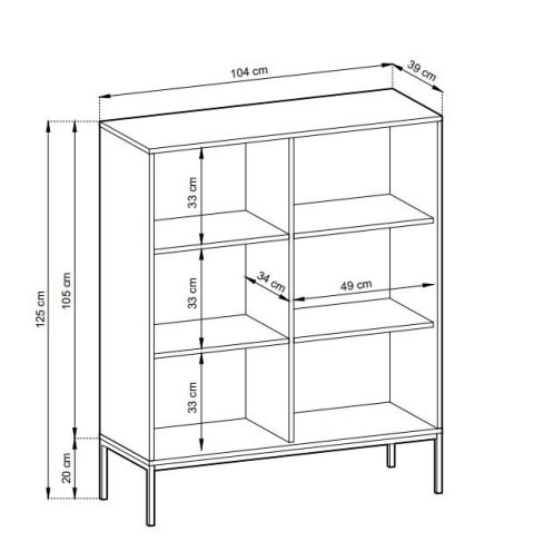 KOMODA AURAE, Z LAMELAMI, CZARNE NOGI, ZŁOTE UCHWYTY, LOFT, NOWOCZESNA
