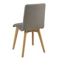 Krzesło Elven - JASNE SZARE, DĄB, TAPICEROWANE