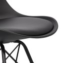 Krzesło Fiord CZARNE - SKANDYNAWSKIE, ELEGANCKIE, DO KUCHNI, DO JADALNI