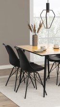 Krzesło Fiord CZARNE - SKANDYNAWSKIE, ELEGANCKIE, DO KUCHNI, DO JADALNI