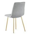 Krzesło LIBRA - aksamit szary jasny / nogi złote x 1