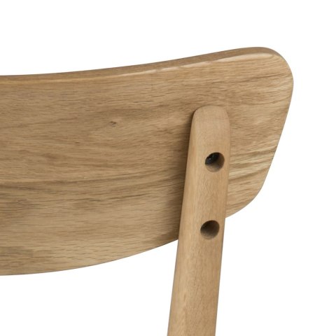 Krzesło Retro, drewno dębowe, szara tkanina