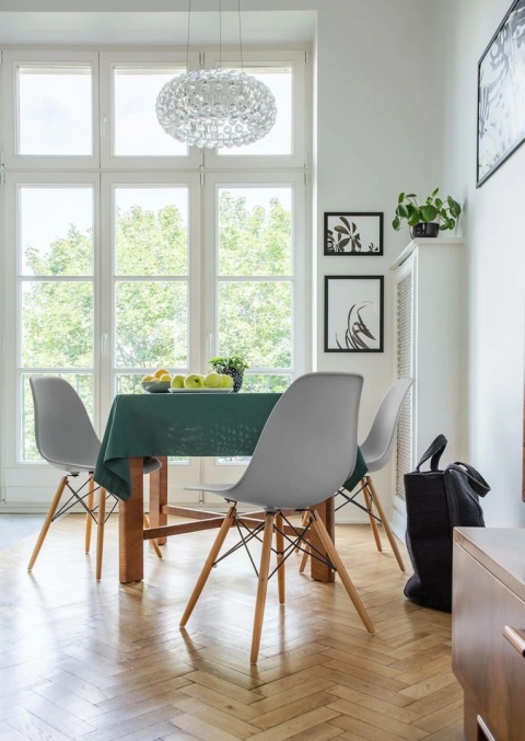 BIAŁE KRZESŁO LOFT, WYTRZYMAŁE, DO JADALNI, DO KUCHNI, NOWOCZESNE, DREWNO