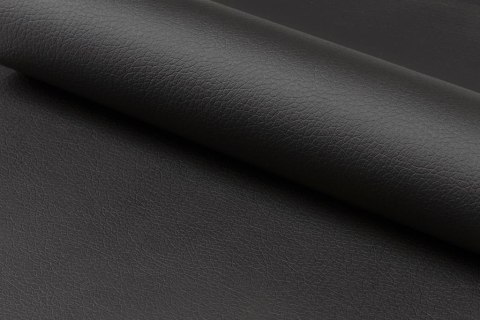 METALOWY CZARNY HOKER Z OPARCIEM TRIS, ELEGANCKI, Z PODUSZKĄ, DO KUCHNI 66