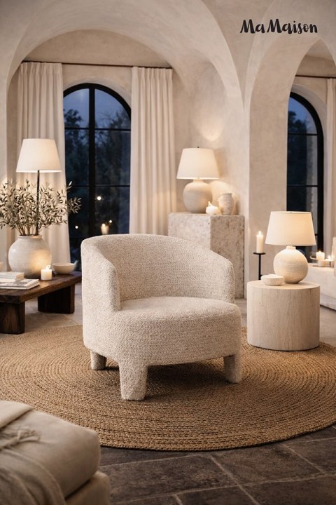 MaMaison fotel OSCAR beżowy