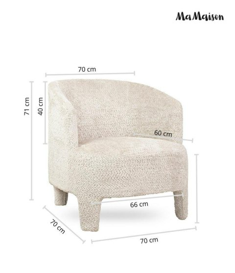 MaMaison fotel OSCAR beżowy