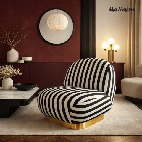 MaMaison fotel obrotowy AZURE biały / czarny