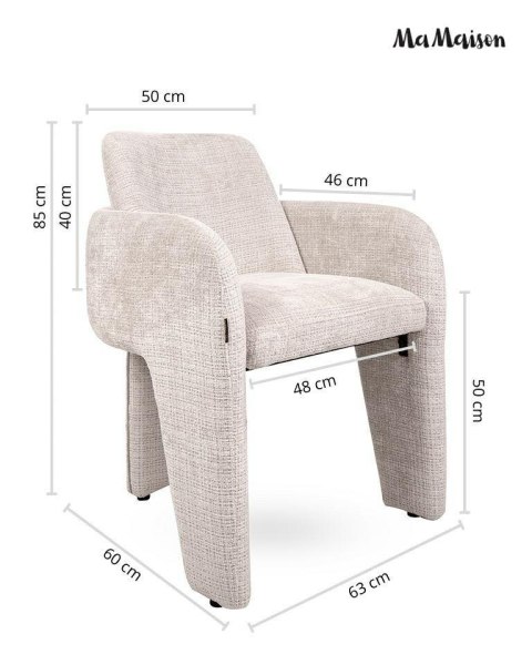 MaMaison krzesło LAUREN beżowe