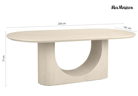 MaMaison stół jadalniany ICARO 220 beżowy / drewno