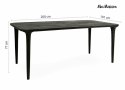 MaMaison stół jadalniany LAMINAR 200 czarny / drewno