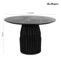 MaMaison stół jadalniany LEVANTE 120 czarny marmur