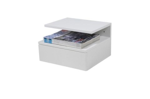 NOWOCZESNA BIAŁA SZAFKA DO POKOJU, MAŁA Z SZUFLADĄ, PODWIESZANA