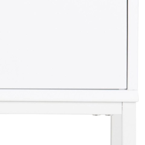 NOWOCZESNA BIAŁA SZAFKA NOCNA, Z SZUFLADĄ, METAL, SKANDYNAWSKA, LOFT, 40 CM