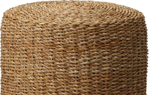 OKRĄGŁA PUFA BOHO, PLECIONKA, TRAWA MORSKA, DO SALONU, ORIENTALNA 40 CM