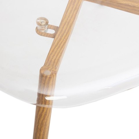 PRZEZROCZYSTE KRZESŁO SKANDYNAWSKIE, DO SALONU, DO JADALNI, NOWOCZESNE, DĄB