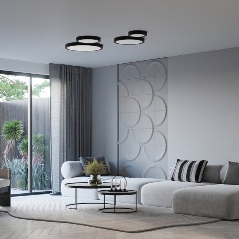 PLAFON SUFITOWY OKRĄGŁY AURA, LAMPA NOWOCZESNA, LOFT, DO SALONU, ŁAZIENKI