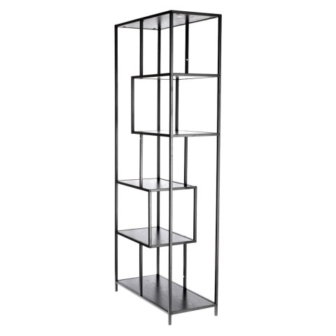 REGAŁ DENMARK II, CZARNY, METALOWY, INDUSTRIALNY, LOFT, 186 CM, 6 PÓŁEK