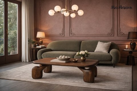 STOLIK KAWOWY OREGON, CIEMNY BRĄZOWY, DREWNO, DO SALONU, ELEGANCKI 120 CM