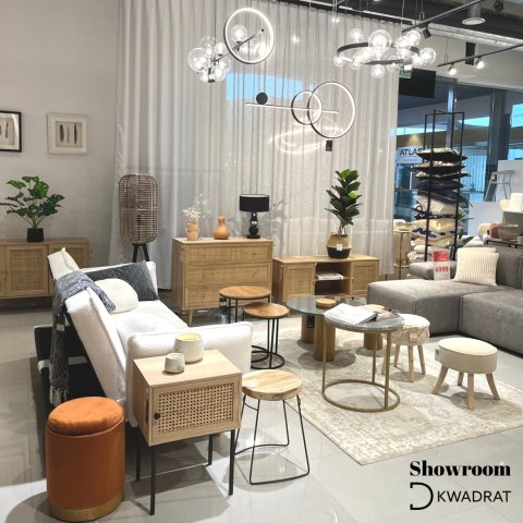 SZAFKA RTV BOHO, PLECIONKA, NATURALNA, DO SALONU, RATTAN, DĄB, KOMODA