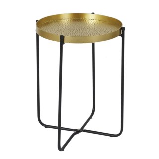 STOLIK KAWOWY AETHEL, LOFT, CZARNY, OKRĄGŁY, DO SALONU, 35 CM