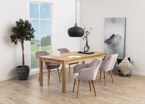 TAPICEROWANE PIKOWANE KRZESŁO, BRUDNY RÓŻ, ELEGANCKIE, DO JADALNI, SALONU