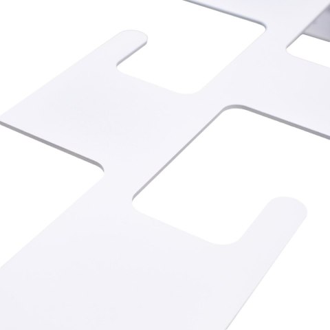 Wieszak Zip biały, METALOWY, na ścianę 3D