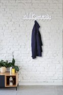 Wieszak ścienny Willkommen biały