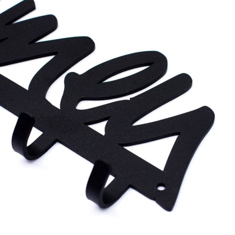 Wieszak ścienny Willkommen czarny