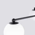 LAMPA ŻYRANDOL LUMINOS CZARNA, MATOWY BIAŁY KLOSZ, LOFT, SALON, NOWOCZESNA