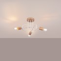 LAMPA SUFITOWA KINKIET LUMINOS, DREWNO, METAL, E27, LOFT, NOWOCZESNA
