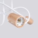 LAMPA SUFITOWA KINKIET LUMINOS, DREWNO, METAL, E27, LOFT, NOWOCZESNA