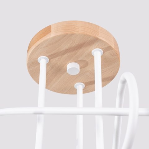 LAMPA SUFITOWA KINKIET LUMINOS, DREWNO, METAL, E27, LOFT, NOWOCZESNA